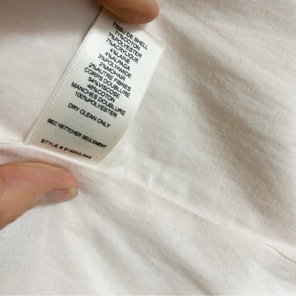 Rebecca Taylor Gabrielle Classic Jacket Plaid Tweed Blazer Sz 6 Pink Tan Cream - Picture 13 of 15